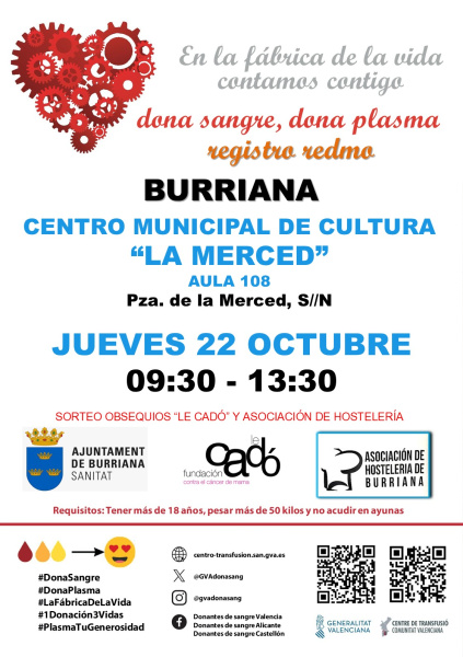 La donación de sangre en la Comunidad Valenciana recibe impulso con la colaboración de asociaciones y colectivos locales
