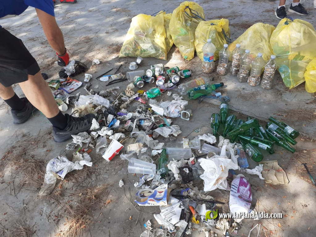Ruta participativa de recollida de residus a la platja del Pinar, eix de la campanya 'Per unes Illes Columbretes m�s nets'