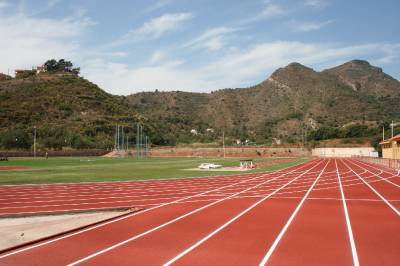 La pista de atletismo, lista para homologar.