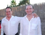 Néstor Martí y Jose Vicente Tormos, mantenedores de las reinas falleras 2010.