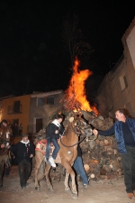 Borriol vive Sant Antoni con la hoguera y la procesión