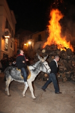 Borriol vive Sant Antoni con la hoguera y la procesión