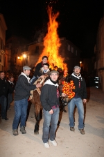 Borriol vive Sant Antoni con la hoguera y la procesión