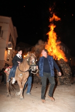 Borriol vive Sant Antoni con la hoguera y la procesión