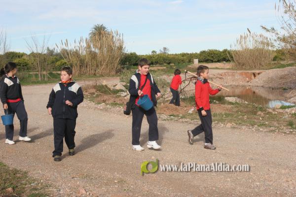 Los escolares del CP Illes Columbretes plantan árboles en el paraje del Clot