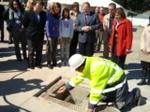 Alejandro Font de Mora coloca la primera piedra del nuevo colegio La Cova