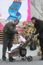 La lluvia estuvo a punto de aguar la ofrenda