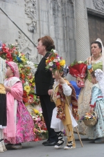 La lluvia estuvo a punto de aguar la ofrenda