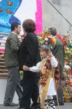 La lluvia estuvo a punto de aguar la ofrenda