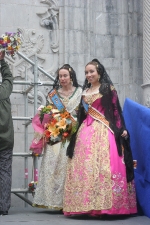 La lluvia estuvo a punto de aguar la ofrenda