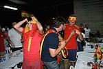 Celebran el triunfo de la \'roja\' en las piscina