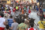 Tres minutos de encierro, pero con una cogida en la prueba de las vaquillas