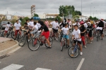 �?xito de convocatoria en la marcha ciclista organizada en el barrio de San Ramón