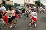 �?xito de convocatoria en la marcha ciclista organizada en el barrio de San Ramón