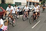 �?xito de convocatoria en la marcha ciclista organizada en el barrio de San Ramón