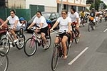 �?xito de convocatoria en la marcha ciclista organizada en el barrio de San Ramón