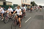 �?xito de convocatoria en la marcha ciclista organizada en el barrio de San Ramón