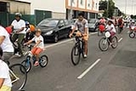 �?xito de convocatoria en la marcha ciclista organizada en el barrio de San Ramón