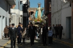 Un pequeña representación complementa la procesión del Encuentro