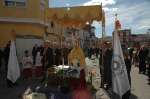 Un pequeña representación complementa la procesión del Encuentro