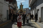 Un pequeña representación complementa la procesión del Encuentro
