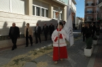 Un pequeña representación complementa la procesión del Encuentro