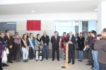 Cientos de personas junto a las autoridades inauguraron el nuevo pabellón polifuncional de 4 millones de euros.