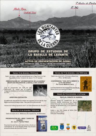 L? Associaci Cultural ?Muntanyes de la Guerra? GEBAL (Grup d'Estudis de la Batalla de Llevant) es presenta en societat