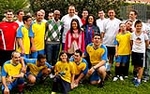 Marcos Senna, en la jornada de hermanamiento con el centro ocupacional para discapacitados El Mol
