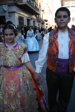 Los niños protagonistas en la exaltación de María Franch Guardino como reina fallera infantil.