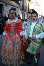 Los niños protagonistas en la exaltación de María Franch Guardino como reina fallera infantil.