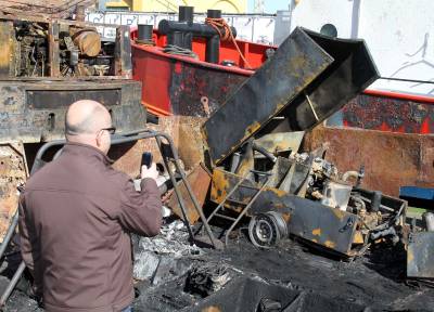 El incendio de la del remolcador de Burriana afecta a la construccin de la desaladora de Oropesa