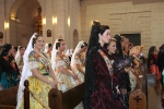 La reina fallera participó en la ofrenda de Alicante.