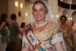 La reina fallera participó en la ofrenda de Alicante.