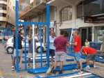 La montà de cadafals anuncia las fiestas de la Misericordia