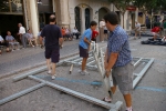 La montà de cadafals anuncia las fiestas de la Misericordia
